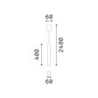 Pendul IdealLux LOOK metal, alb, GU10 - 361192