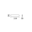 Aplica de perete IdealLux ZIG ZAG metal, alama, LED, 12,5W, 3000K, 1300Lm - 361925