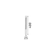 Lampadar exterior IdealLux JEDI metal, plastic, antracit, LED, 7W, 3000K, 720Lm, IP65 - 363721