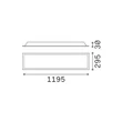 Panou LED IdealLux  plastic, alb, LED, 40W, 4000K, 7000Lm - 364001