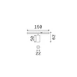 Sursa de lumina pentru sina magnetica IdealLux STICK SPOT metal, alb, LED, 3W, 3000K, 210Lm - 364100