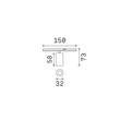 Sursa de lumina pentru sina magnetica IdealLux STICK SPOT metal, alb, LED, 5W, 3000K, 400Lm - 364117