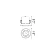 Spot incastrabil IdealLux NOVA metal, negru, LED, 20W, 3000K, 2150m - 364438