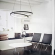 Pendul IdealLux OZ metal, acril, negru, alb, LED, 38W, 3000K, 4350Lm - 364957