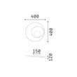 Plafoniera IdealLux OZ metal, acril, negru, alb, LED, 38W, 3000K, 4350Lm - 365039
