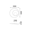 Plafoniera IdealLux OZ metal, acril, alama, alb, LED, 52W, 3000K, 6100Lm - 365060