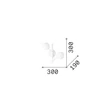 Aplica de perete IdealLux ATLAS metal, sticla, negru, alb, G9 - 365077