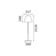 Lampadar exterior IdealLux ARCADIA metal, plastic, alb, E27 - 365749