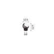 Veioza IdealLux BLOOM metal, sticla, alama, chihlimbar, alb, G9 - 366500