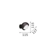 Aplica de perete IdealLux BLOOM metal, sticla, negru, alb, G9 - 366548
