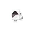 Plafoniera IdealLux BLOOM metal, sticla, negru, alb, E27 - 366586
