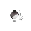 Plafoniera IdealLux BLOOM metal, sticla, alama, chihlimbar, alb, G9 - 366593