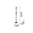 Lampadar IdealLux BLOOM metal, sticla, alama, chihlimbar,  alb, LED, 11W, 3000K, 1400Lm - 366616