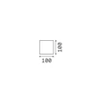 Aplica de perete IdealLux ATOM metal, sticla, antracit, LED, 12W, 4000K, 1200Lm, IP54 - 366791