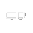 Aplica de perete IdealLux ATOM metal, sticla, alb, LED, 25W, 4000K, 2400Lm, IP54 - 366869