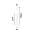 Pendul IdealLux LOOK metal, alama, GU10 - 366968