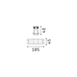 Lampa incastrata IdealLux LIKA metal, alb, LED, 8W, 4000K, 540m - 367316