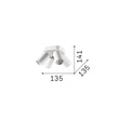 Plafoniera IdealLux DYNAMITE metal, alb, GU10 - 367439
