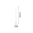 Lampadar IdealLux BLADE metal, plastic, alb, LED, 15W, 3000K, 1900Lm - 368641