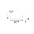 Pendul IdealLux STEEL metal, acril, alb, LED, 24W, 3000K, 2700Lm - 368795