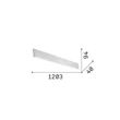 Aplica de perete IdealLux STEEL metal, acril, negru, LED, 29W, 4000K, 3800Lm - 368894