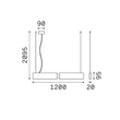 Pendul IdealLux STEEL metal, negru, LED, 29W, 4000K, 3800Lm - 369020