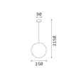 Pendul IdealLux MAPA metal, sticla, alb, G9 - 369068