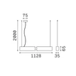 Pendul IdealLux OFFICE metal, negru, LED, 30W, 4000K, 4000Lm - 369136