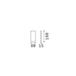 Aplica de perete exterioara IdealLux POST-IT metal, plastic, gri, LED, 6W, 3000K, 620Lm, IP65 - 369273