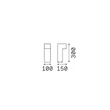Lampadar exterior IdealLux SIRIO metal, sticla, negru, GX53, IP65 - 369914