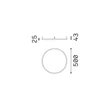 Plafoniera IdealLux ORACLE metal, acril, alama, LED, 29W, 3000K, 3250Lm - 370217