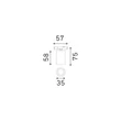 Sursa de lumina pentru sina magnetica IdealLux DEVA metal, negru, LED, 4,5W, 4000K, 540Lm - 370224