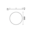 Plafoniera IdealLux ORACLE metal, acril, alama, LED, 53W, 3000K, 5650Lm - 370279