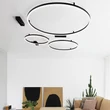 Plafoniera IdealLux ORACLE metal, acril, negru, LED, 81W, 3000K, 9300Lm - 370316