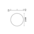 Plafoniera IdealLux ORACLE metal, acril, alb, LED, 81W, 3000K, 9300Lm - 370361