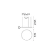Pendul IdealLux ORACLE metal, acril, alama, LED, 29W, 3000K, 3250Lm - 370408