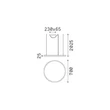 Pendul IdealLux ORACLE metal, acril, alama, LED, 37W, 3000K, 4350Lm - 370446