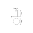 Pendul IdealLux ORACLE metal, acril, alama, LED, 53W, 3000K, 5200Lm - 370538