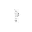 Aplica de perete IdealLux LOOK metal, alama, LED, 9W, 3000K, 900Lm - 370590