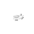 Plafoniera IdealLux PLANET metal, plastic, alama, alb, LED , 15W, 3000K, 1350Lm - 370606