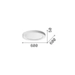 Plafoniera IdealLux PLANET metal, plastic, alama, alb, LED , 29W, 3000K, 2650Lm - 370668