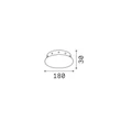 Baza IdealLux ROSONE metal, alb - 370729