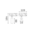 Sursa de lumina pentru sina trifazata IdealLux PLAY metal, acril, negru, LED, 7W, 3000K, 520Lm - 370903