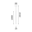 Pendul IdealLux LOOK metal, alb, LED, 3,5W, 3000K, 220Lm - 370910