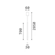 Pendul IdealLux LOOK metal, negru, LED, 11,5W, 3000K, 1000Lm - 371122