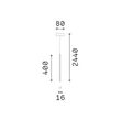 Pendul IdealLux LOOK metal, alama LED, 11,5W, 3000K, 1000Lm - 371139