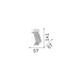 Aplica de perete IdealLux DYNAMITE metal, alb, GU10 - 371160