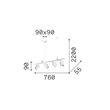 Pendul IdealLux DYNAMITE metal, alama, GU10 - 371399