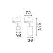 Sursa de lumina pentru sina trifazata IdealLux DYNAMITE metal, alb, GU10 - 371450
