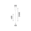 Pendul IdealLux LOOK metal, alama, GU10 - 371597